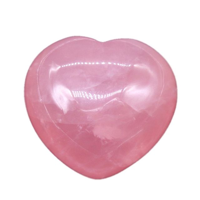 Yi Jingyuan natural pink crystal rough stone ornaments heart-shaped handle pieces playing stone tabletop furnishings gifts for couples