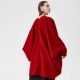At the beginning, the high-end cloak jacket with cashmere design and retro smudge coat 5162
