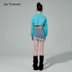 JAC FLEURANT summer blue double layer spliced ​​rosy denim fashionable hot and versatile short skirt
