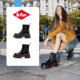 
Lee Cooper Chelsea boots for women 2025 new autumn increased leather non-slip red sole shoes chimney boots for women