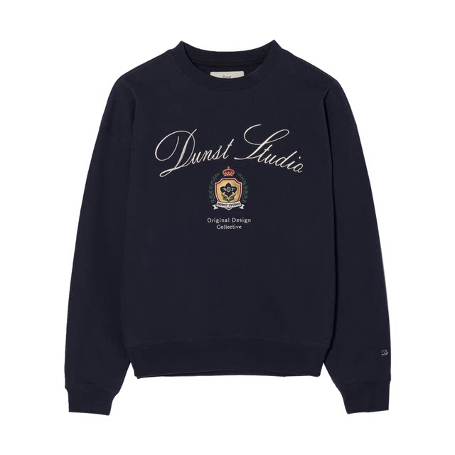 Dunst neutral style classic LOGO sweatshirt round neck pullover sweatshirt commuting versatile top UDTS5A113
