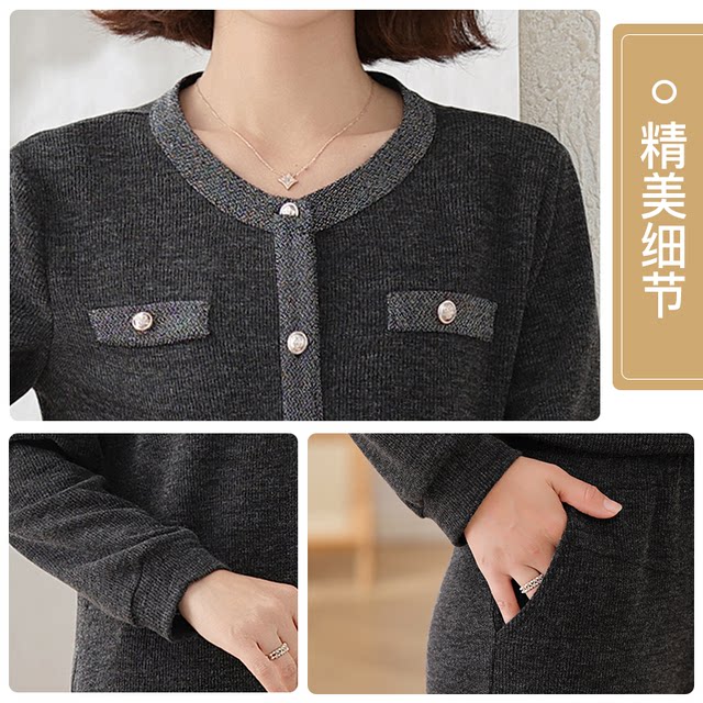 Yanying's new fashionable and fashionable suit in early spring, hot and high-end style, spring mother's casual and loose two-piece set
