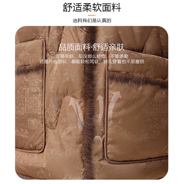 Yanying fashionable winter down jacket for middle-aged and elderly mothers