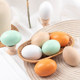 Solid wooden simulated eggs, nesting fake egg models, children's hand-painted graffiti eggs, play house puzzle crafts