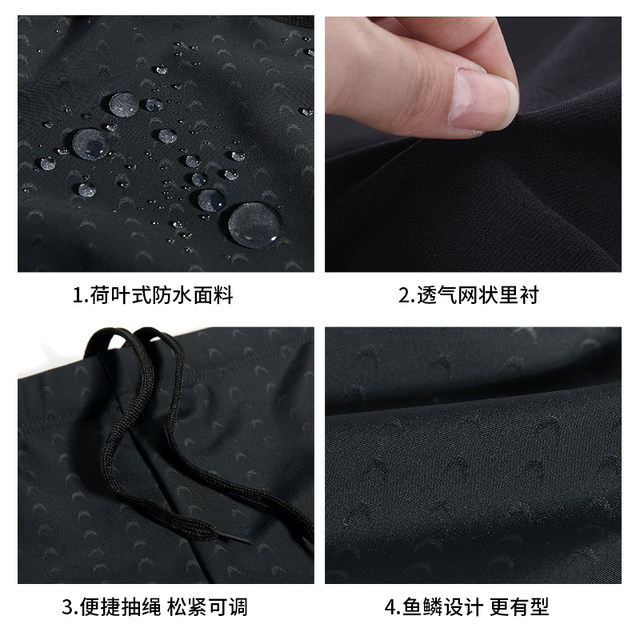 Men's swimming trunks fast dry flat angle large size anti -embarrassing five -point pants swimming mirror men's clothing set swimming equipment
