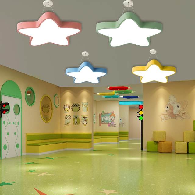 Kindergarten cartoon chandelier Sunshine Nebula Style Style Classroom Plowal Hall Mother and baby shop Children's ceiling lamp
