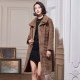 Ma Tiannu's new solid color lapel long coat warm and thickened jacket fashionable and versatile women's temperament