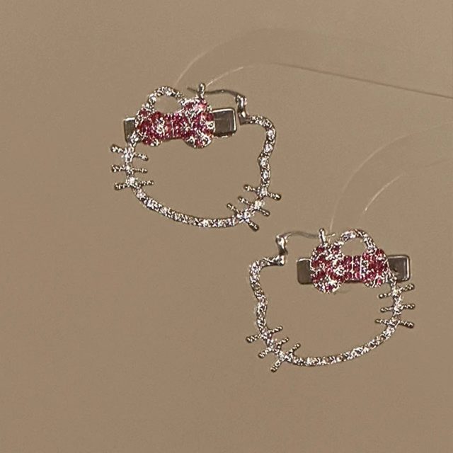 
Sweet rhinestone kt cat hairpin cute hairpin side clip hair accessories side clip hairpin new