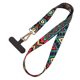 
Original high-end tribal style mobile phone diagonal lanyard adjustable wide anti-loss rope durable creative clip removable