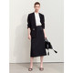 Amii2025 summer new minimalist solid color commuting intellectual straight long micro-stretch skirt for women
