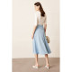 Amii2025 summer new elegant commuter style solid color fishtail skirt straight irregular skirt A-line skirt women