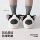 amazelulu cotton slippers women's bag and home indoor non-slip warm plush couple furry shoes