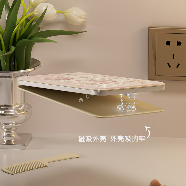 LED vanity mirror with light folding vanity mirror desktop high-definition student dormitory home desktop portable mirror