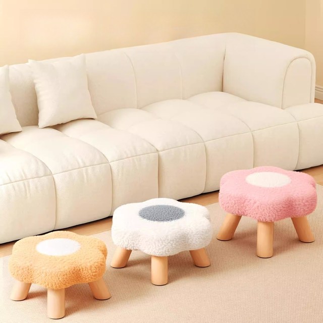 Small stool household low stool small stool soft cushion shoe changing stool small chair living room creative sitting stool children's sense of high-end