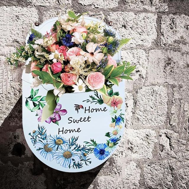 Iron Email Metal Wall -Mount Box Retro Handmade Creative Mailbox Home Horticultural Crafts Opinion Box
