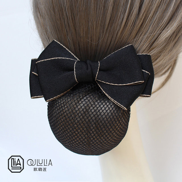 Women's net pockets for women with hair, nurse, bank, catering, stewardess, professional hair net, blue headdress, hair accessories 2025 new