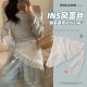
Sweet style lace triangle scarf butt curtain for women in summer irregular mesh layered white short skirt with outer cover skirt