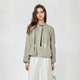 
SUDU design-sensory flower bud lantern sleeve jacket baseball uniform for women 2025 spring new commuter short jacket