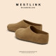 Xiyu thick-soled Birkenstock shoes for women 2025 summer new retro Baotou half-slipper muller soft sole shit feel women's shoes