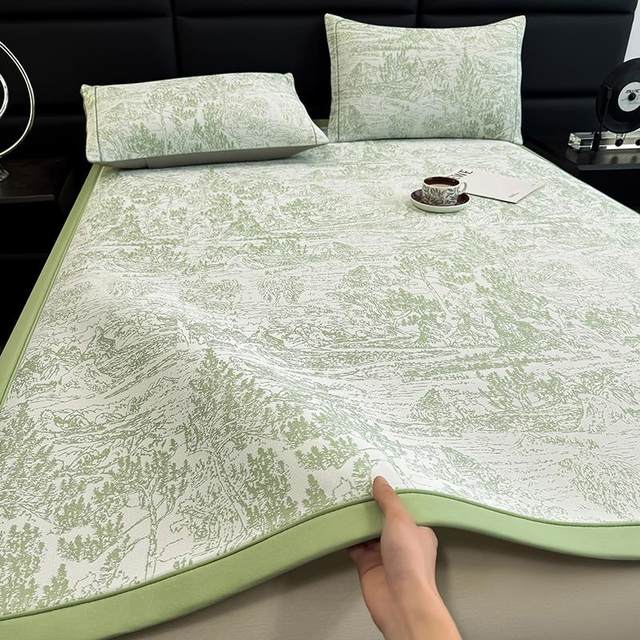 
Summer ice silk mat machine washable summer air-conditioned soft mat bed sheet 2025 new type A maternal and infant grade