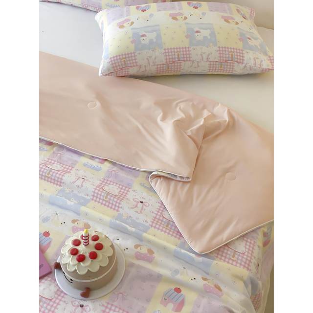 
A-grade cotton maternal and infant grade double-layer yarn + cool ice skin summer quilt air-conditioned quilt summer ice silk dual-use thin quilt machine washable