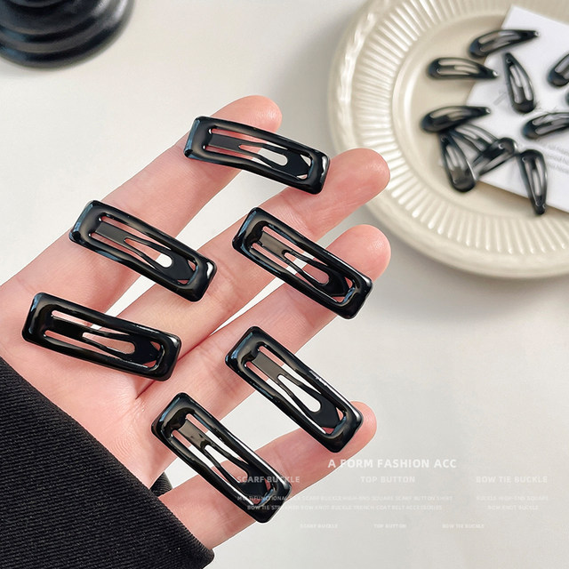 Water drop bb clip black mini hair clip side clip children's broken hair arrangement artifact forehead bangs clip hair clip