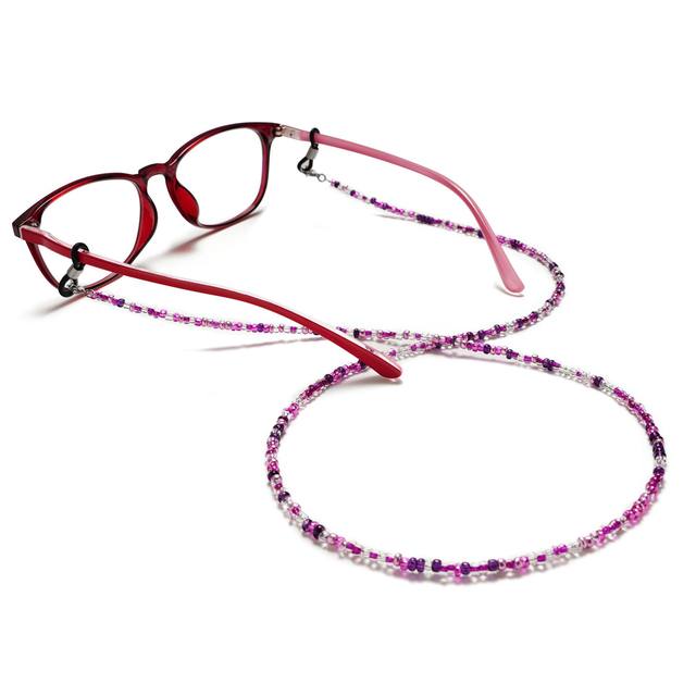 Prady glasses chain women's hanging neck sunglasses chain mask lanyard fine colorful beaded sunglasses chain