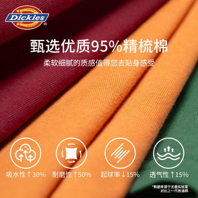 Dickies underwear for boys pure cotton boxers markless silk 10A antibacterial breathable large size loose boxers for men