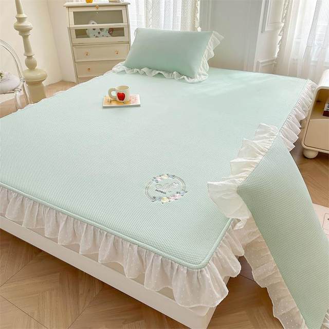 Summer 2025 new iced bean mat summer ice silk cool mat Class A mother and baby grade bed sheet air conditioning soft mat bed cover