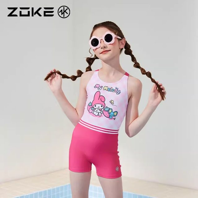 
zoke/zhouke Sanrio children's swimsuit one-piece boxer swimming Melody girls hot spring resort swimsuit