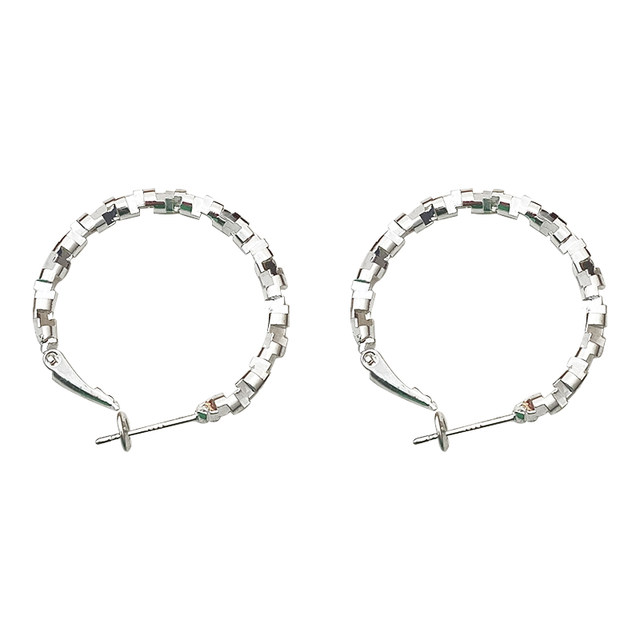 Simple broken silver circle earrings 2025 new hot high-end ear buckle earrings niche design earrings for women