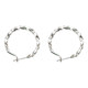 Simple broken silver circle earrings 2025 new hot high-end ear buckle earrings niche design earrings for women