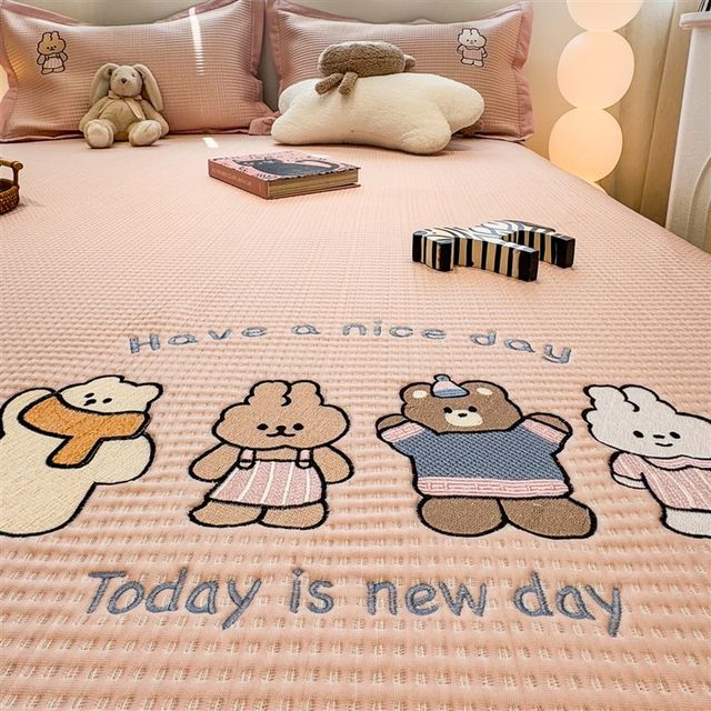 
Category A maternal and infant grade princess style bunny icedoudou summer ice silk mat machine washable 2025 new air-conditioned soft mat