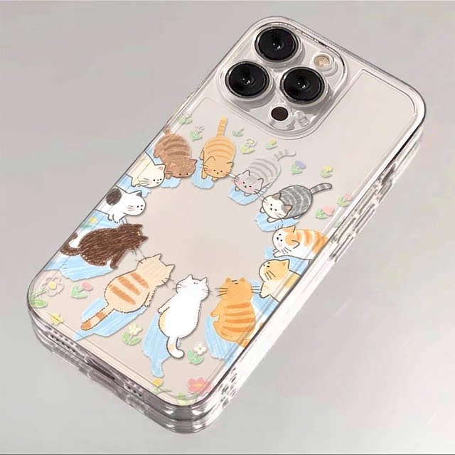 Ins fun cartoon suitable for Huawei mate70/p60pro mobile phone case Honor 200 transparent vivoS20 Xiaomi 15 Redmi note14 silicone OPPOreno13/12/11 Anti-fall