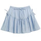 Sweet Bowbone Land Stitching A A -line Skirt Female Summer Worch Edge High -waisted Poisting Loose Skirt
