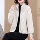 Autumn fashion new style woolen coat for women over 50 years old, middle-aged and elderly mothers, autumn and winter style stand-up collar thick coat