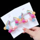 Children's candy colored head rope winding hair loop hair rope baby high elastic rubber band princess color bead braided ponytail ring