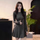 Small twist Korean style knitted dress for women 2025 new style temperament inner bottoming waist sweater skirt