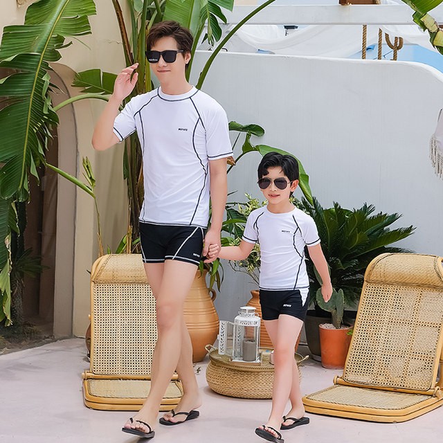 New father and son parent-child swimsuits for boys and girls boys sports and leisure boxers surfing swimsuits beach swimwear