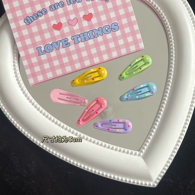 
New Dots Mini Baby Hair Clip Korean Cute Polka Dot BB Clip Small Color Side Clip Children's Hair Clip for Broken Hair