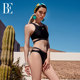 BE van der Ann Fashion Series Split Swimsuit Triangle Women's Black Small Boobs Sexy Collection Vacation High-end Hot Spring