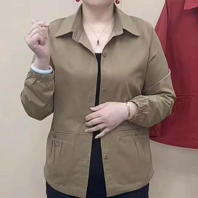 Extremely fast autumn new mother's clothing February and August casual thin coat loose large size cardigan for middle-aged women in their 50s and 60s