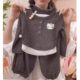 Lazy style girl cartoon autumn outfit fashionable children's casual style two-piece set 2024 autumn new Korean version