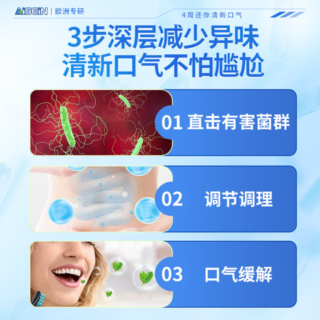 Probiotic polypeptide sea buckthorn tablet bad breath gastrointestinal women men oral stomach fire heavy mouth smell non-capsules