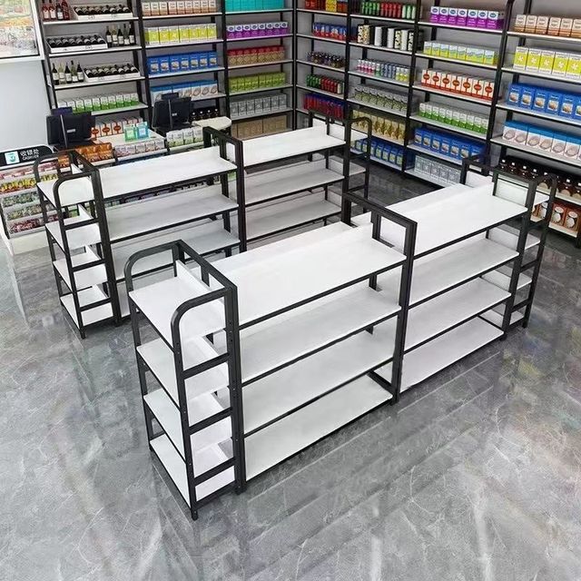Zhongdao cabinet supermarket double-sided display cabinet convenience store shelf food and cosmetics display table mother and baby flow display cabinet