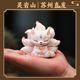Painted nine-tailed fox car center console decoration for women, desktop cute K little fox peach blossom decoration for women with ball