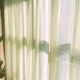 White curtains, gauze curtains, soft pink gray chiffon, soft living room, bedroom balcony, bay window, sunshade hook, Velcro yarn