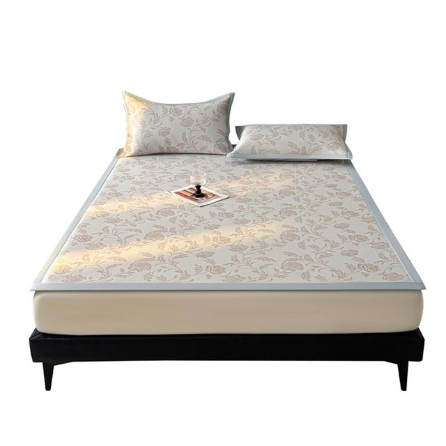
pe jacquard ice silk mat i three-piece set summer class a maternal and infant grade machine washable air-conditioned soft mat mattress 2025 new style