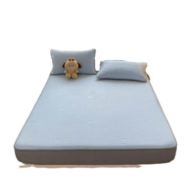 Category A maternal and infant grade ice bean mat three-piece set ice silk mat foldable washable fitted sheet air-conditioned mat
