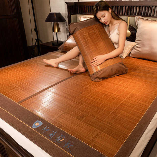 
Maternal and infant grade A-grade summer mat, carbonized bamboo mat, double-sided rattan mat, foldable household straw mat, student dormitory mat